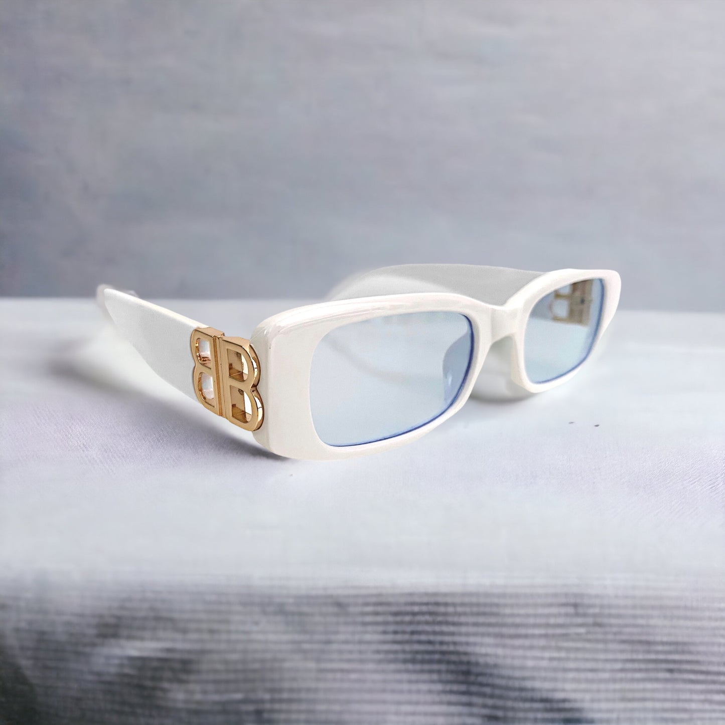 Vienna Sunglasses in White & Blue