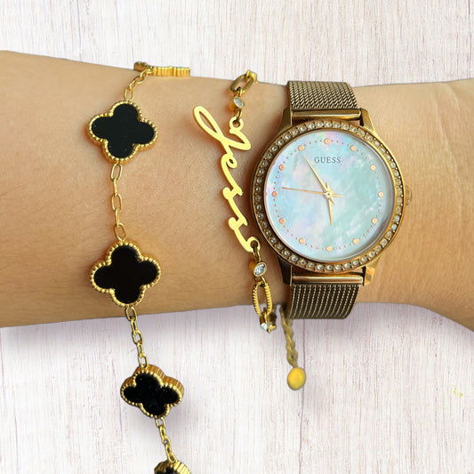 Clover Bracelet in Black